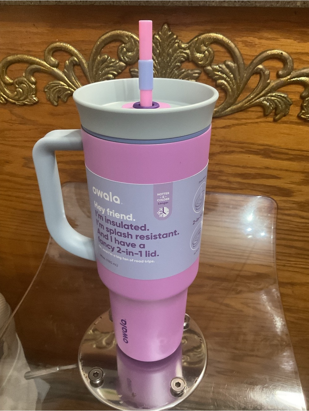 Authentic Owala 2in 1 Insulated Travel Tumbler with Handle 40oz